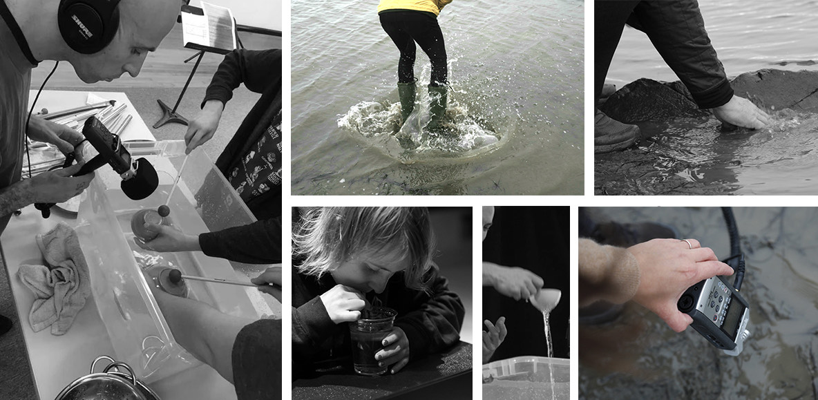 Collage of photos from activities of the Sounds of water