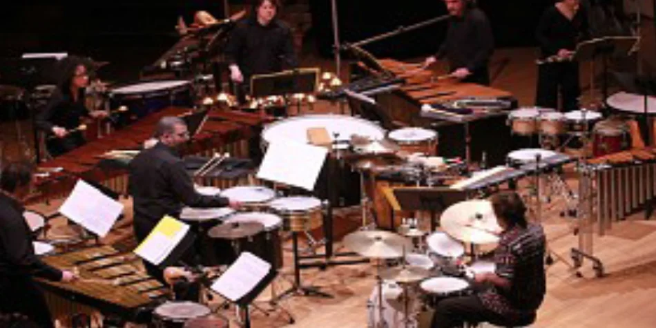 Photo of percussionists on stage