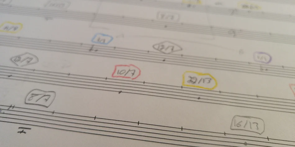 Photo of sheet music