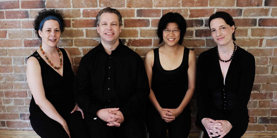 Photo of the Bozzini quartet