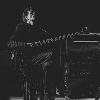 Photo of André Pappathomas on stage