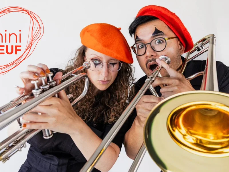 Photo du Duo ÉK avec leur instruments