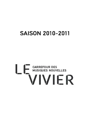 Logo du Vivier avec le texte "Saison 2010-2011"