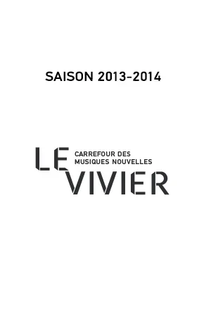 Logo du Vivier avec le texte "Saison 2013-2014"